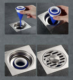 Charger l'image dans la galerie, Pose du bouchon anti-odeur dans le siphon, puis grille remise en place
