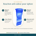 Charger l'image dans la galerie, Les avantages du bouchon anti-odeur pour siphon : stop aux odeurs, stop aux cafards, l'eau s'écoule, pose sans outil
